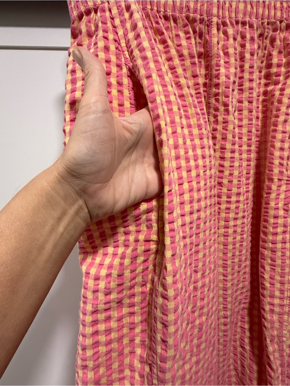 Free People Preppy Poplin Gingham Searsucker Pants - Picture 9 of 14